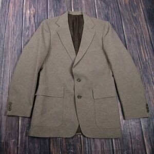 Vintage Levi's Sport Coat Mens 38 Brown Solid Action Suit STA PREST Fall